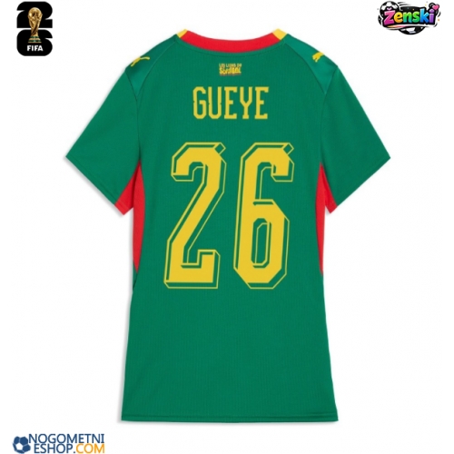 Ženski Nogometni dresi Senegal Pape Gueye #26 Gostujoči SP 2026 Kratek Rokav